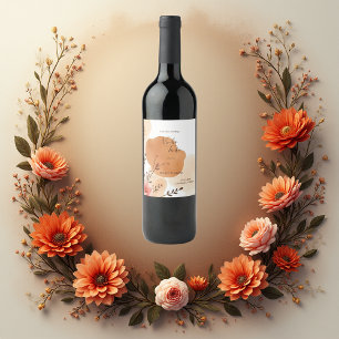 Rustik Orange Peach Botanicals Vinflaska Etikett
