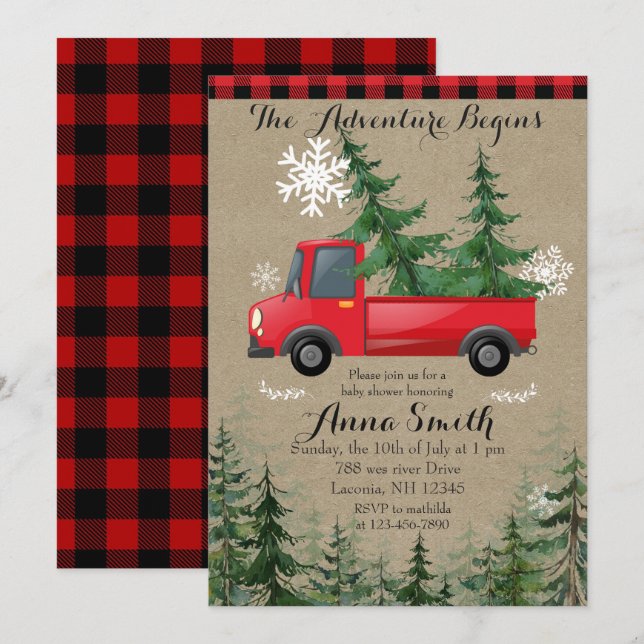 Rustik över att Äventyr börjar med inbjudan till b (Fram/baksida)