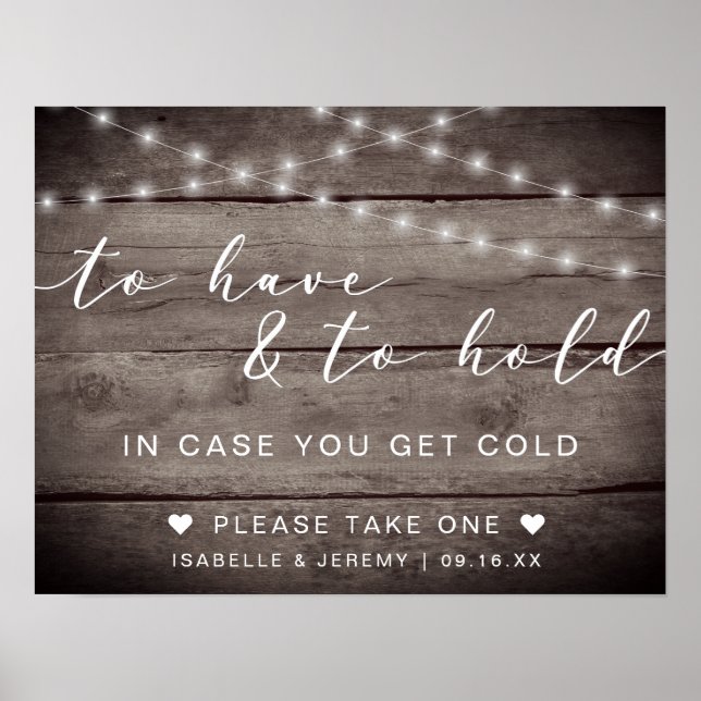 Rustik över att ha och att hålla Bröllop på att sk Poster (Framsidan)