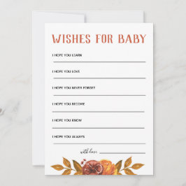 Rustik över höstbabyskor Önskemål för Baby Inbjudningar