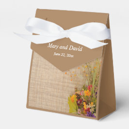 Rustik över höstblommor - favoritruta presentaskar