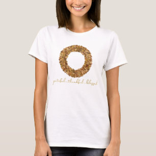Rustik över höstens andedräkt tacksam välsignad t shirt