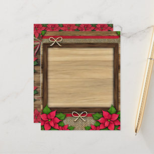 Rustik Papper av träskrapbok för Poinsettia Ram