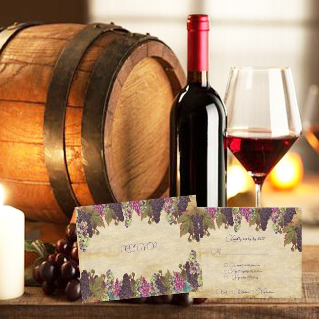 Rustik Papper bakgrund för vindruvor OSA Kort (Skapare uppladdad)