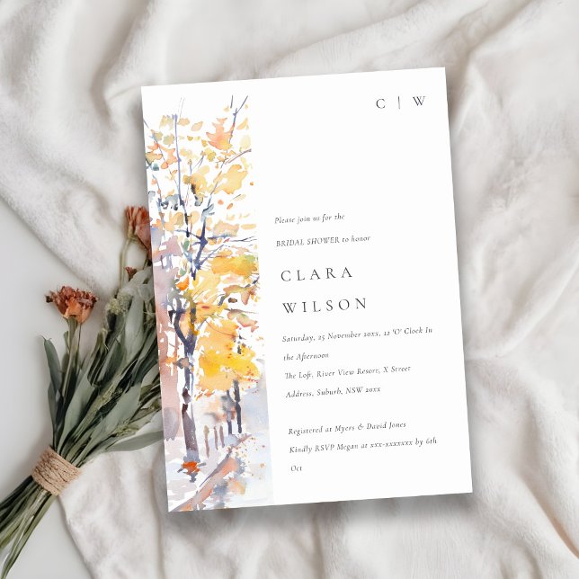 Rustik Pastel - Möhippa för höstfällning i sidled Inbjudningar (Skapare uppladdad)