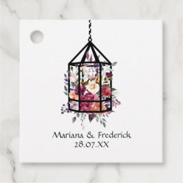 Rustik Pastell Blomster Terrarium Trädgård Bröllop Gåvor Etiketter