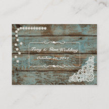 Rustik Pearls & Snöre Bröllop OSA Card