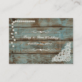 Rustik Pearls & Snöre Bröllop OSA Card Tilläggskort