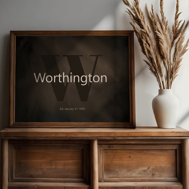 Rustik Personlig Efternamn Bondgårds Dekor Tryck (Skapare uppladdad)