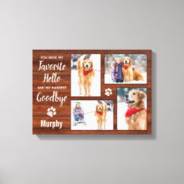 Rustik Personlig Pet Memorial Photo Collage Hund Canvastryck
