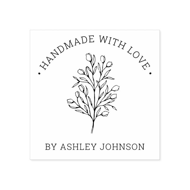 Rustik Personlig som hanteras med Kärlek Stämpel (Tryck)