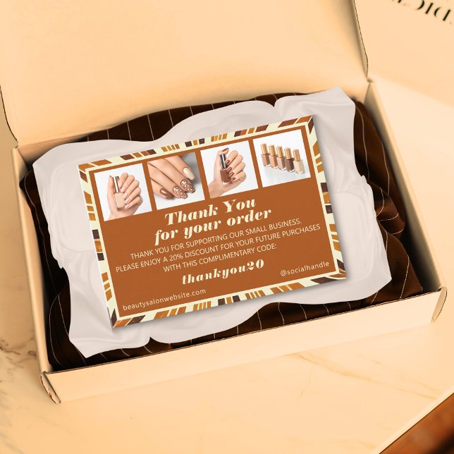 Rustik Photo Grid Nail Salon Order - tackkort Tack Kort (Skapare uppladdad)