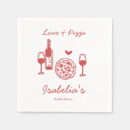 Rustik Pizzabuffé & Vin - Bröllopsdusch Pappersservett