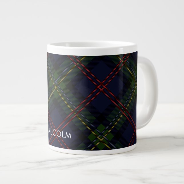Rustik Plaid Minnesskåp Tartan Jumbo Mugg (Framsida höger)