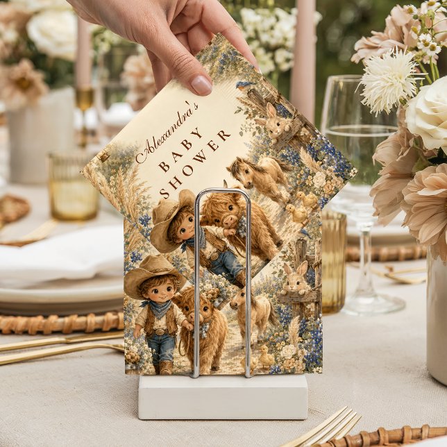 Rustik pojke västern boho baby shower pappersservett (Skapare uppladdad)
