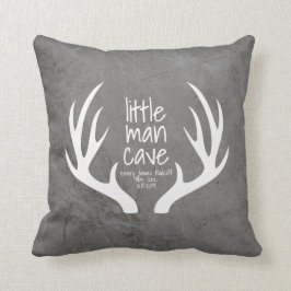 Rustik pojkrum med hjorthorn Little Man Cave Kudde