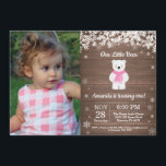 Rustik Polar Bear Winter Girl Birthday Photo Inbjudningar<br><div class="desc">Rustic Polar Bear Winter Girl Birthday-inbjudan med anpassningsbar-foto. Vit snöflummel. Flickan Födelsedagsfest inbjudan. Winter Helgdag Bday. Första födelsedag. 1:a andra tredje fjärde femtonde 6e, åttonde nionde tionde elfte elfte elfte 12:e, 13:e 14:e femtonde, oavsett ålder. Rustic Wood Background. Land Vintage Retro Barn. Om du vill ändra mallen ytterligare klickar du...</div>