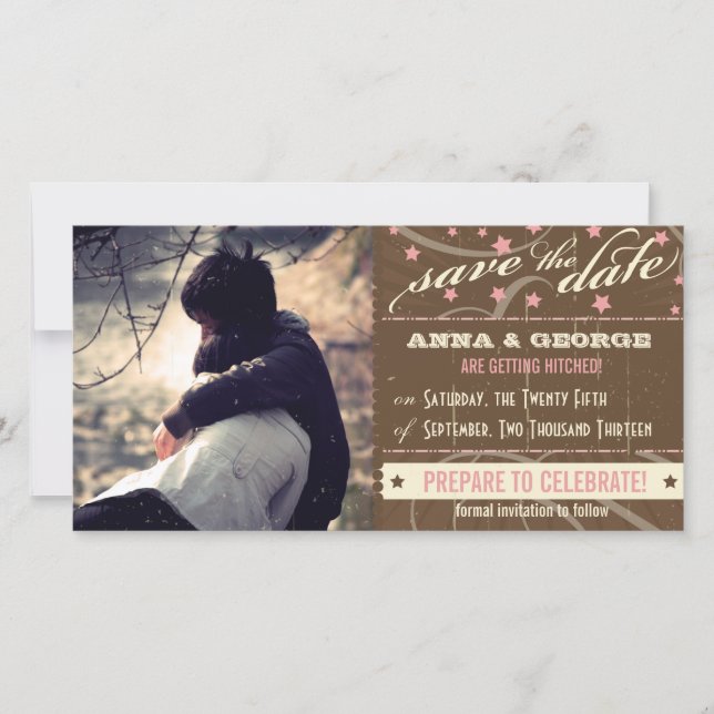 Rustik Poster: Pumpen Strawberry Mousse Spara datu Datumet (Framsida)