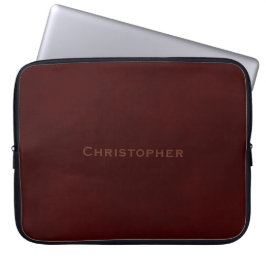 * Rustik präglad flammig brun Laptop Sleeve