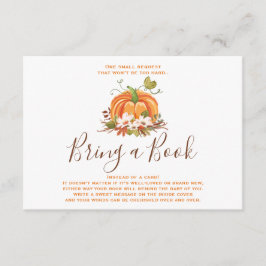 Rustik pumpa Ta med en bok Höstlig höstfest Tilläggskort