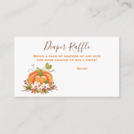 Rustik Pumpkin-blöjans uppblåsningskort hösten Tilläggskort