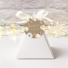 Rustik Pumpkins Fall Baby Shower Tack Gåvor Etiketter