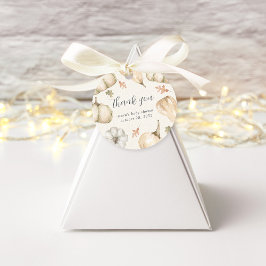 Rustik Pumpkins Fall Baby Shower Tack Gåvor Etiketter