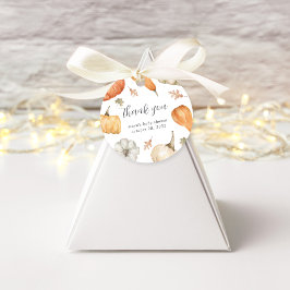 Rustik Pumpkins Fall Baby Shower Tack Gåvor Etiketter
