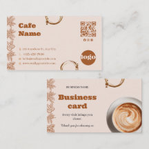 Rustik QR-kod-kort för kafé
