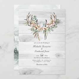 Rustik QR-kod OSA Bohemian Bröllop Inbjudningar