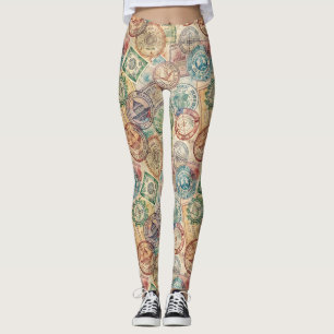 Rustik Resestämpel Resemönster (1) Leggings