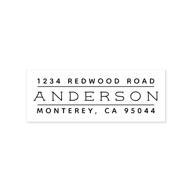 Rustik Returadress för minimalistiska tecken Stämpel (Tryck)