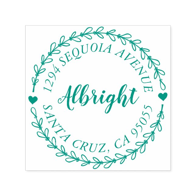 Rustik Returadress för utandning i Hand plockade Självfärgande Stämpel (Design)