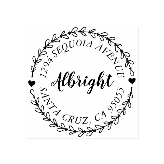 Rustik Returadress för utandning i Hand plockade Stämpel (Tryck)