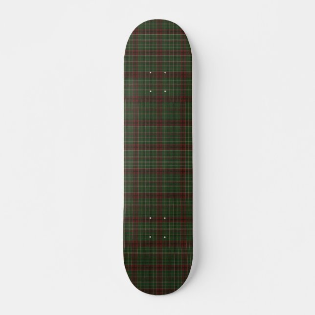 Rustik, robust utomhus röd/grön kartruta mini skateboard bräda 18,5 cm (Framsida)