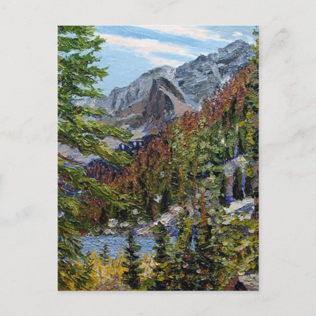 Rustik Rocky Mountain-sjöscen i Colorado Vykort (Framsida)