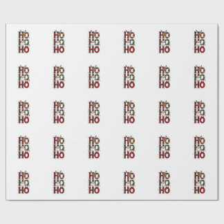 • Rustik röd kartröja Ho Ho Ho Tomte jul baby B Presentpapper