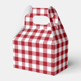 Rustik röd rutig gårds-stil mönster presentaskar
