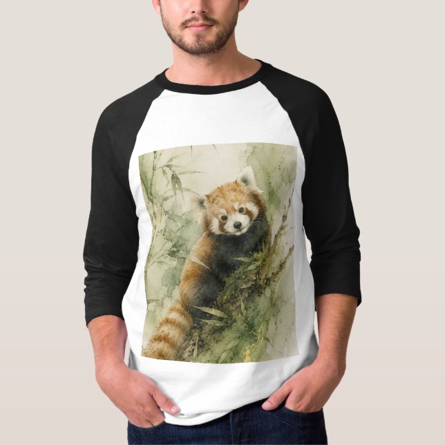 Rustik rödpanda-charm t shirt (Framsida)