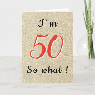 Rustik Roligt Inspirerande Citat 50-årsdag Kort