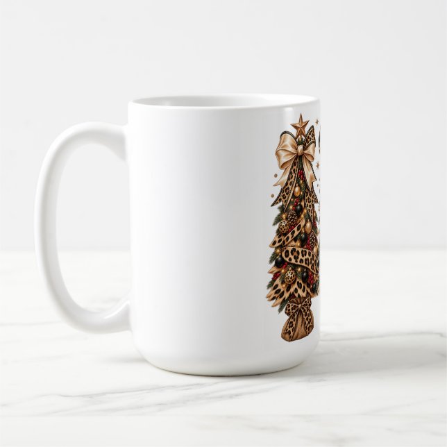 Rustik Röllig Båg Julträd Semesterstil Kaffemugg (Vänster)