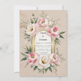 Rustik Romantisk Boho Bröllopsinbjudan Inbjudningar