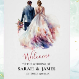 Rustik Ros Boho Blommig Bröllop Perfect Poster