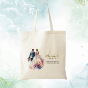 Rustik Ros Boho Blommig Bröllopsfest Tygkasse