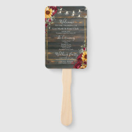 Rustik ros och aster bröllopsprogram