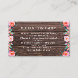 Rustik Rosa Blommigt Bokar för Baby Tilläggskort