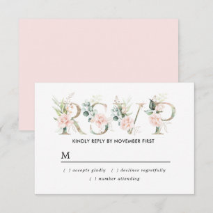 Rustik Rosa Blommigt Quinceanera OSA kort