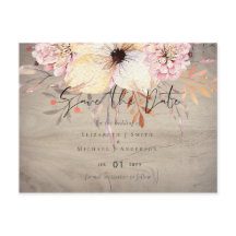 Rustik  Rosa Blommigt Sage Bröllop Spara Data