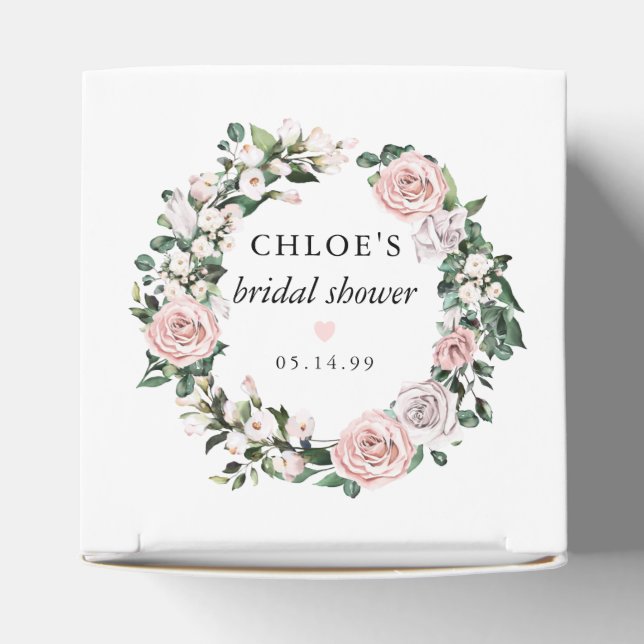 Rustik Rosa Bröllopsdusch med Rosor Blommor Presentaskar (Överdel)