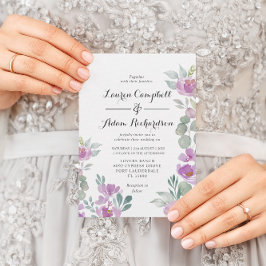 Rustik  Rosa Eucalyptus Greenery Bröllop Inbjudningar